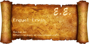 Engyel Ervin névjegykártya
