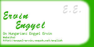 ervin engyel business card